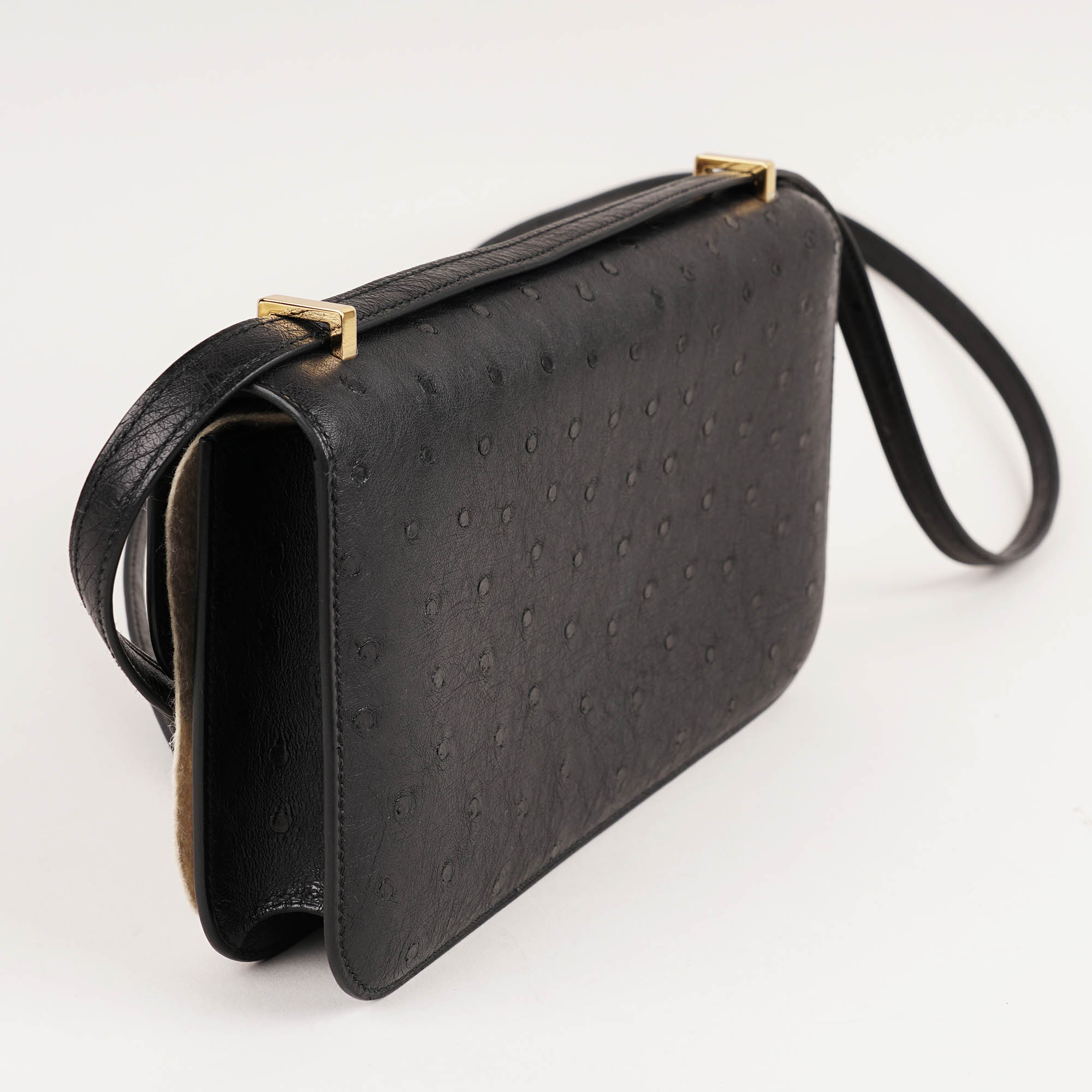 Constance Elan Ostrich Shoulder Bag - Image 5