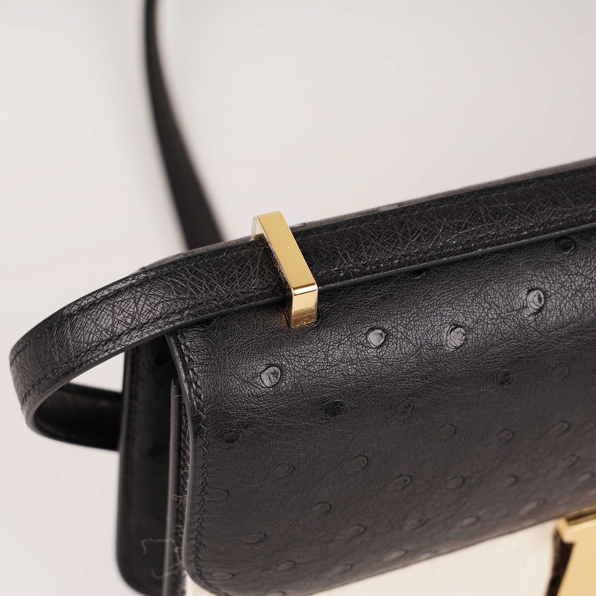 Constance Elan Ostrich Shoulder Bag - Image 6